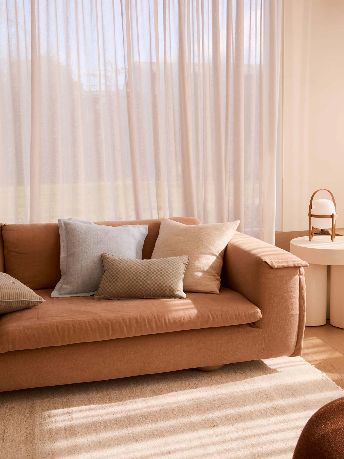 Heavy Linen Cushion - Sky