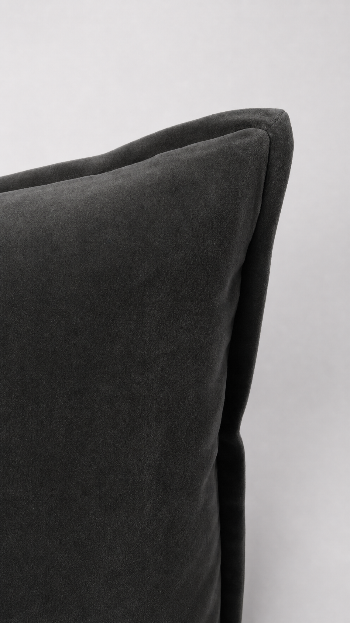 Velvet Lumbar Cushion - Obsidian