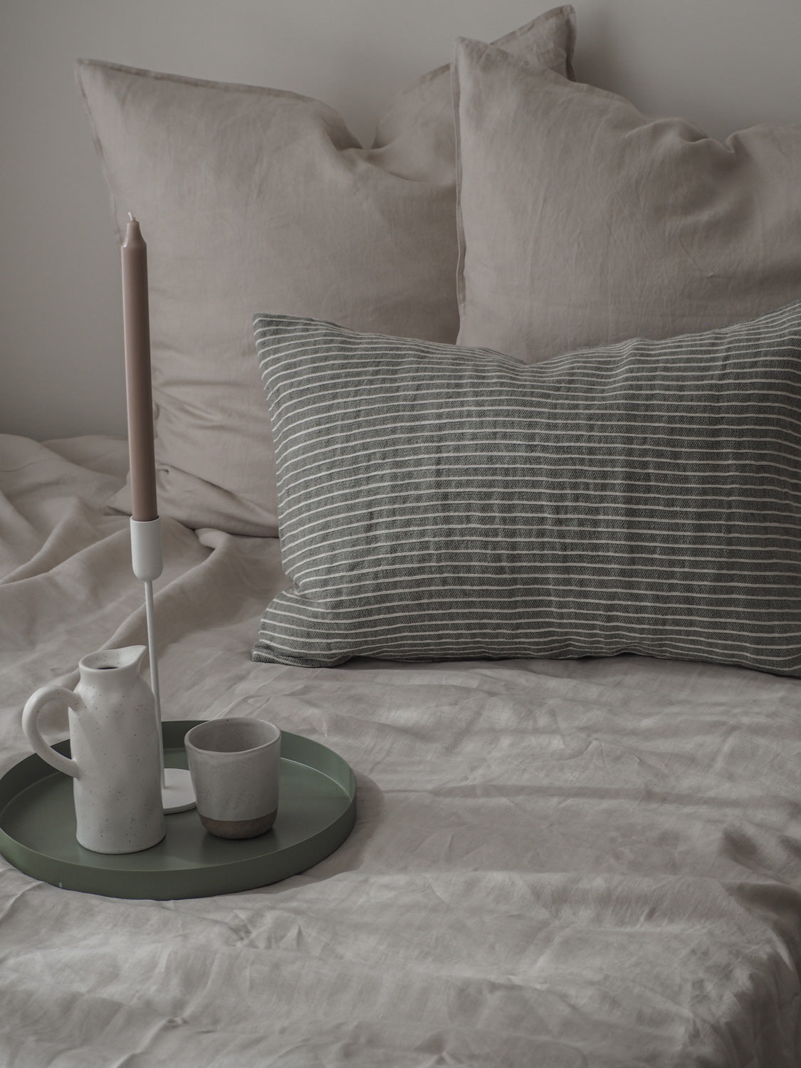 French Flax Linen Flat Sheet | Bone