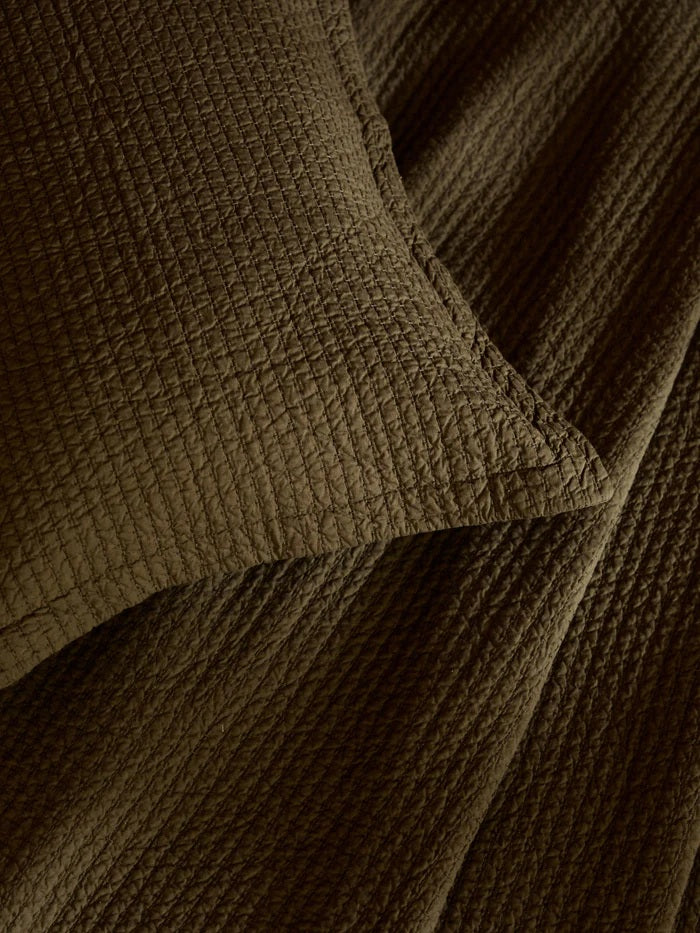 Aspen Pure Cotton Quilt - Olive