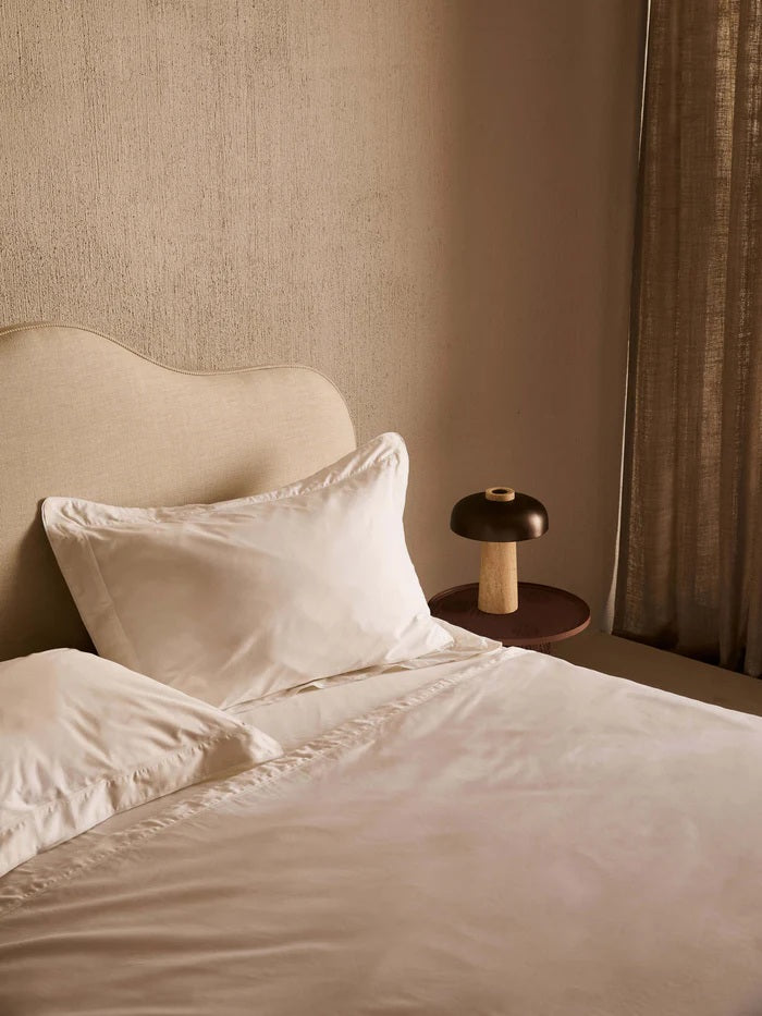 Piped Edge Headboard | Marion Upholstered Bedhead | Natural & Chalk