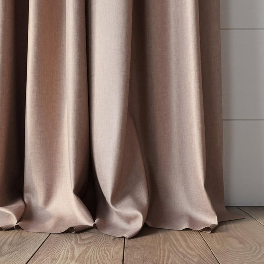 Glamour Cotton Twill Curtains in Petal
