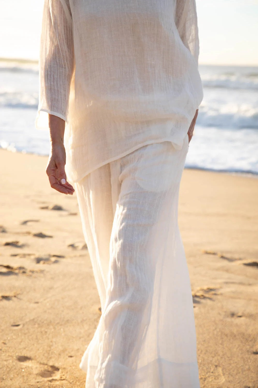 Gauze Linen Pants | Off White