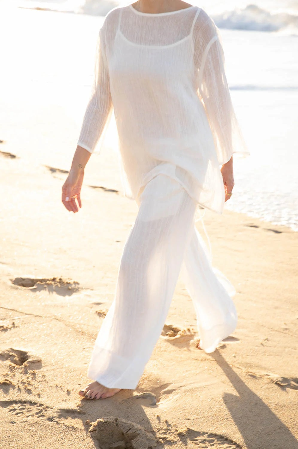 Gauze Linen Pants | Off White