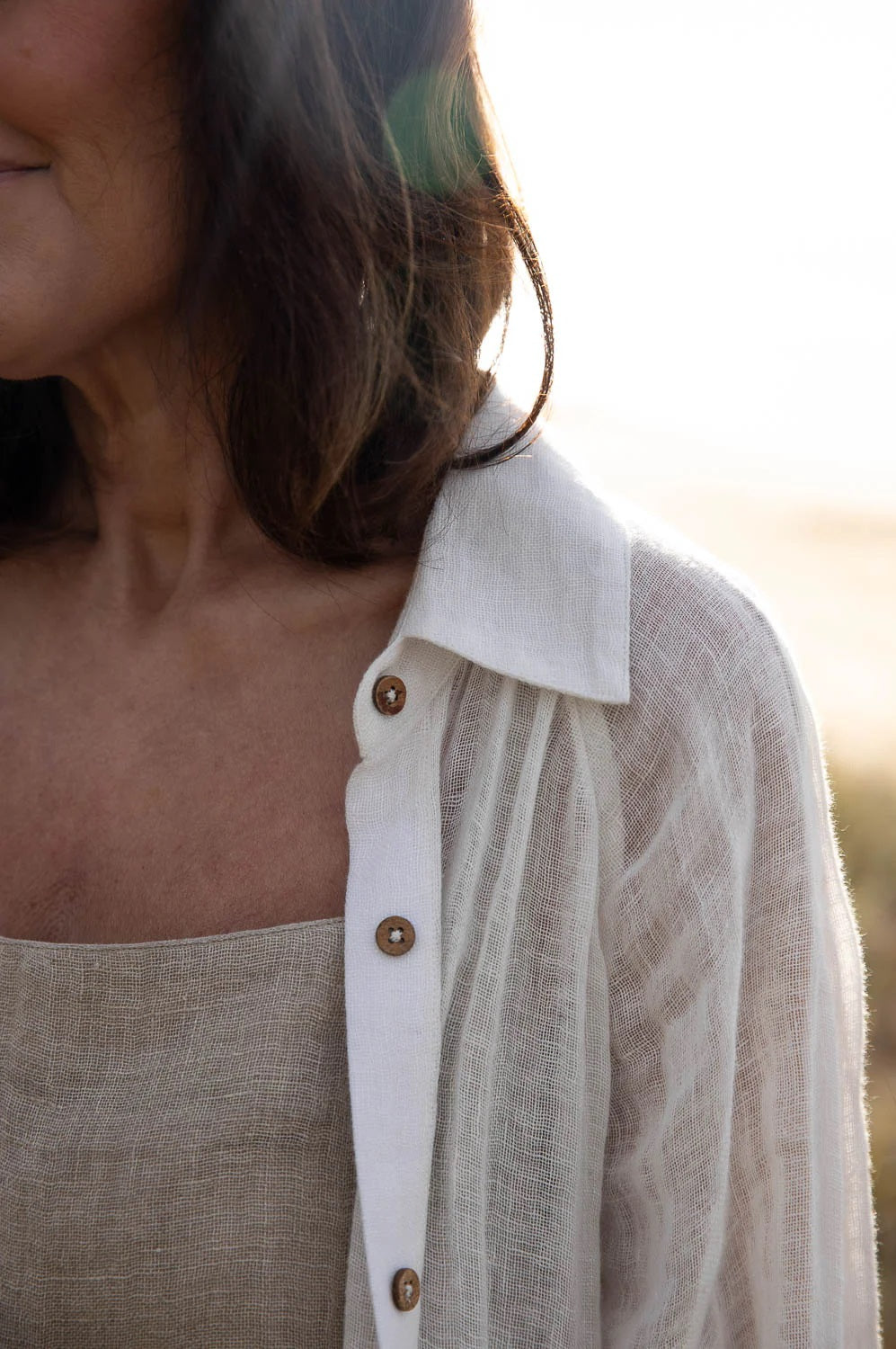 Gauze Linen Duster | Off White