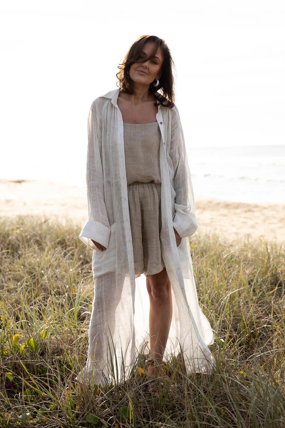 Gauze Linen Duster | Off White