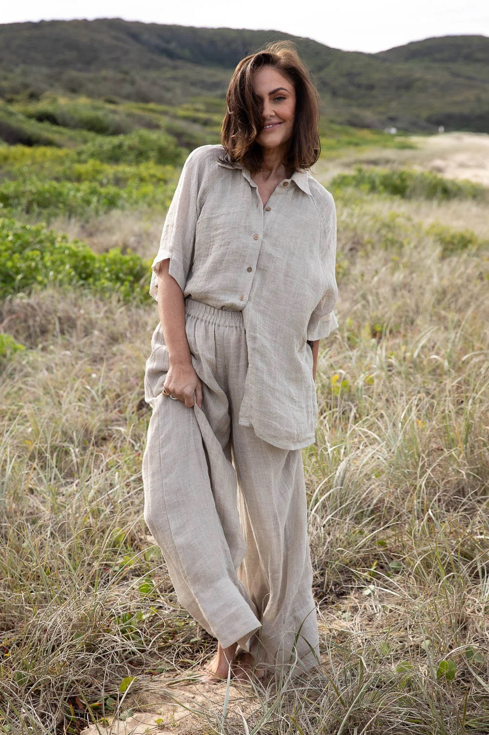 Gauze Linen Pants | Natural