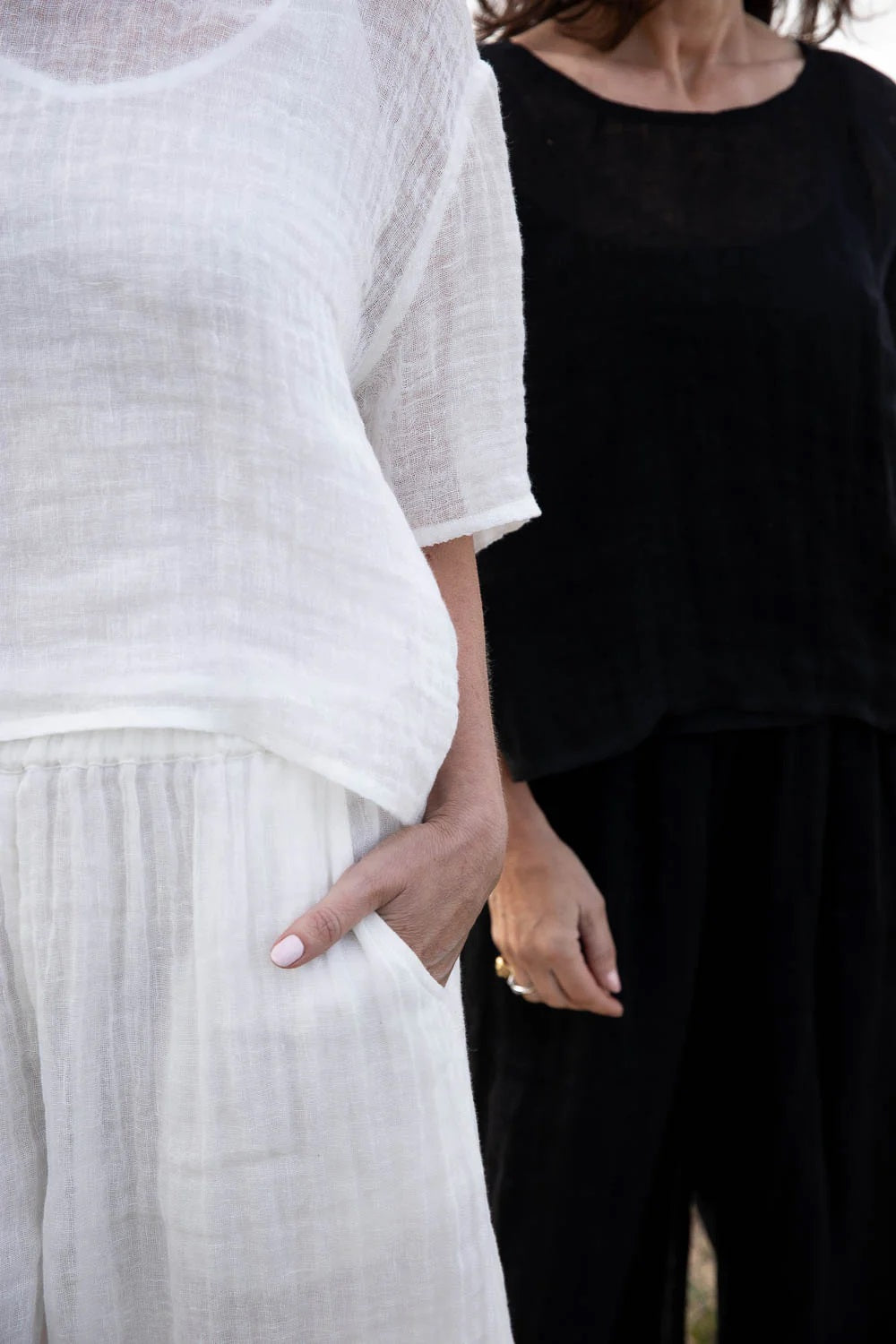 Gauze Linen Top | Off White