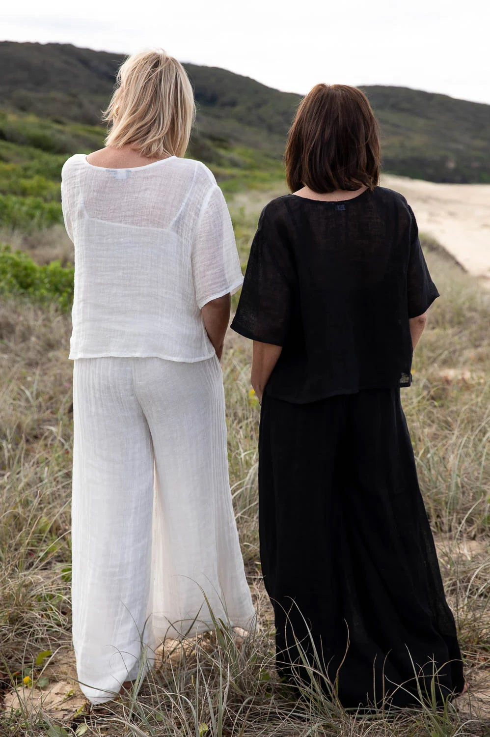 Gauze Linen Top | Black -25% OFF