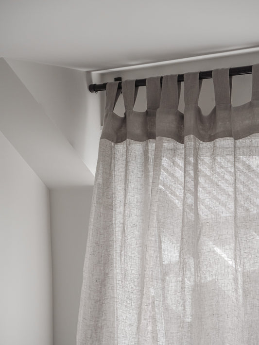 Sheer Linen Curtains - Silver