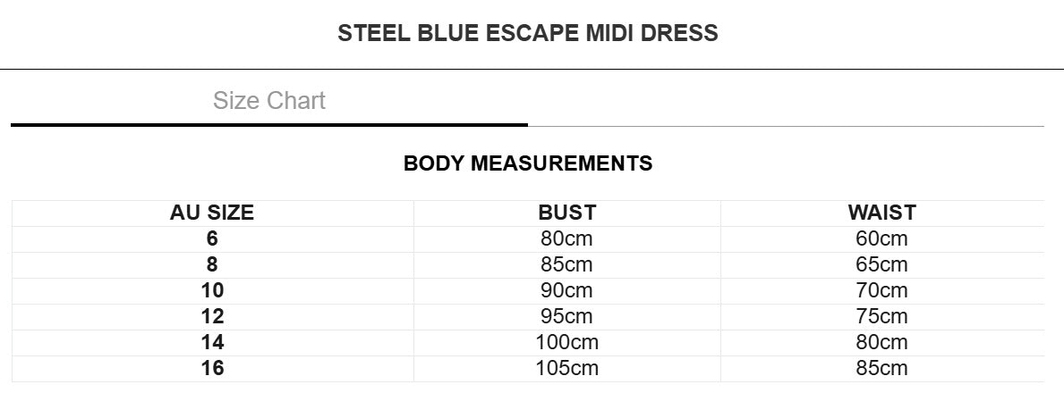 Escape Midi Dress - Steel Blue
