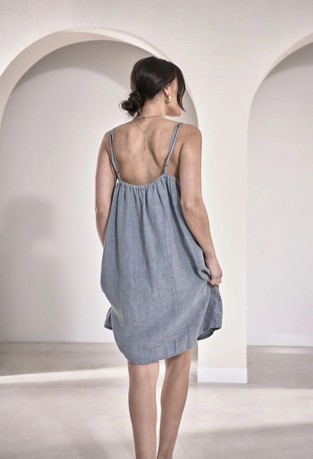 Loungewear Linen Slip | Blue