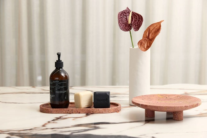 Travertine Stand - Burnt