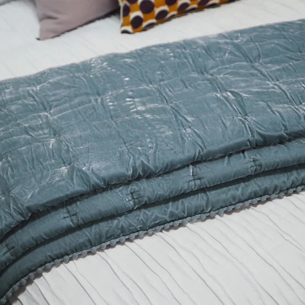 Cruz Velvet Comforter | Ocean
