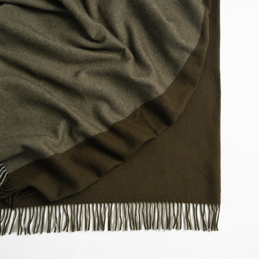 Kelp & Olive Throw Blanket | 100% New Zealand Wool