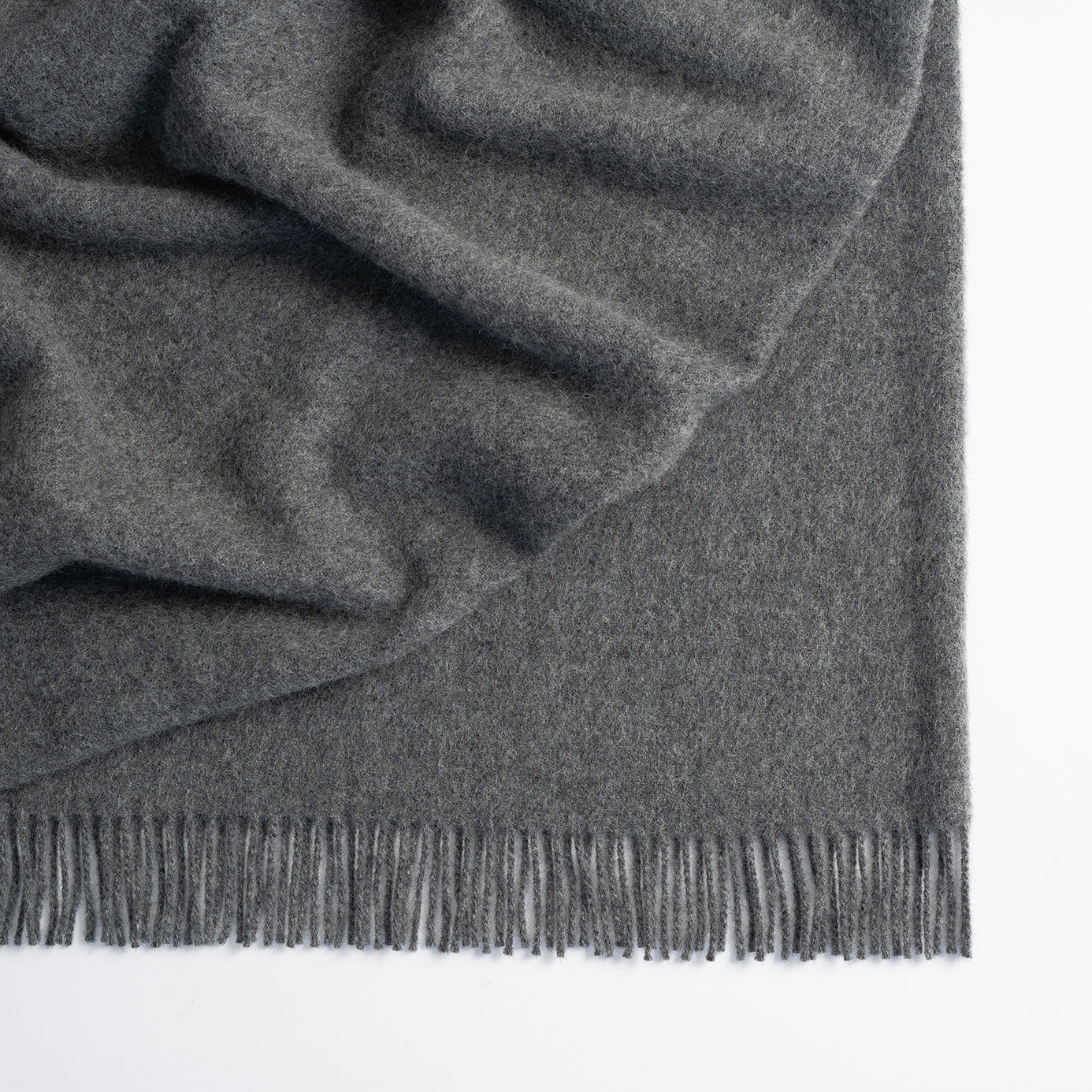 Pure Wool Throw Blanket | Charcoal | 100% New Zealand Wool | The Foxes Den