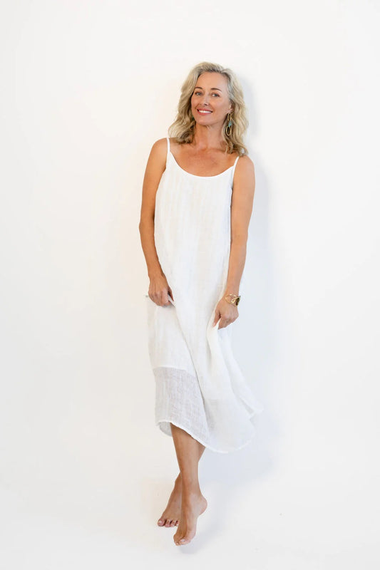 Luxe Linen Slip - Off White