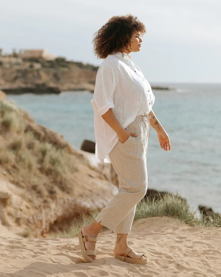 Oversized Linen Shirt - White