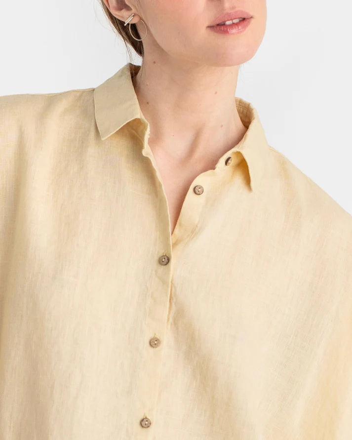Oversized Linen Shirt - Butter