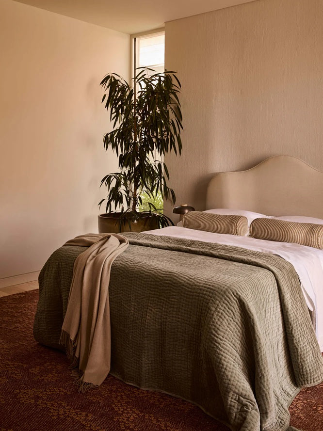 Australian Wool Throw ~ Oatmeal/Chalk