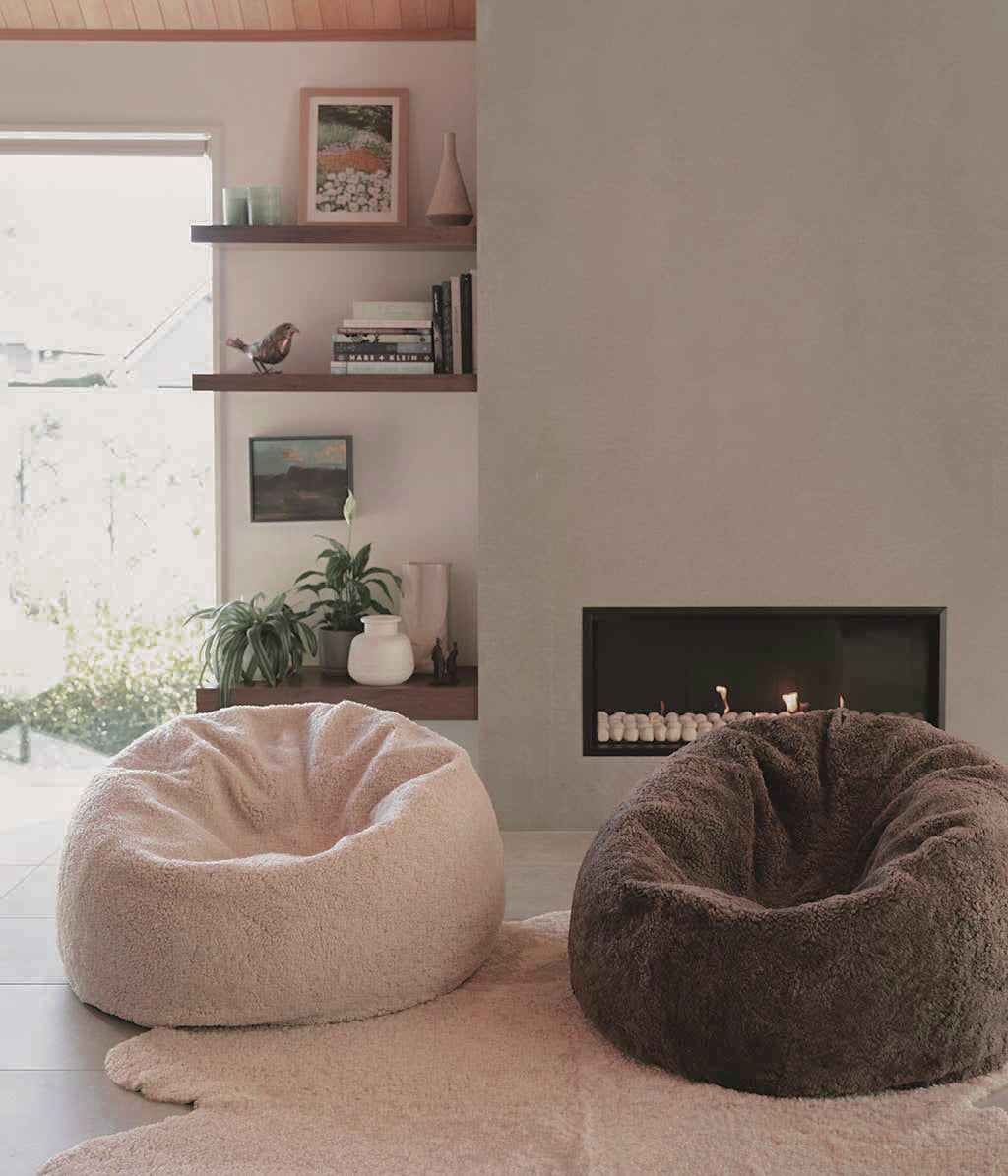 New Zealand Wool Bean Bag | Off White