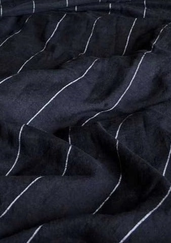 French Linen Euro's | Black Stripe | OEKO-TEX® certified