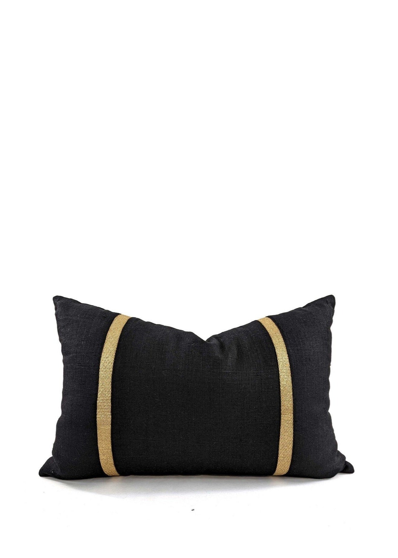 Braid Cushion cover- Black and Gold 40x60