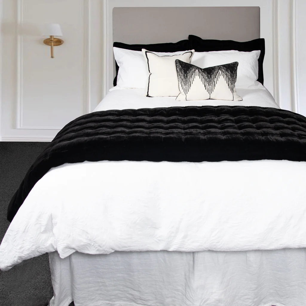 Pin Velvet Comforter | Black