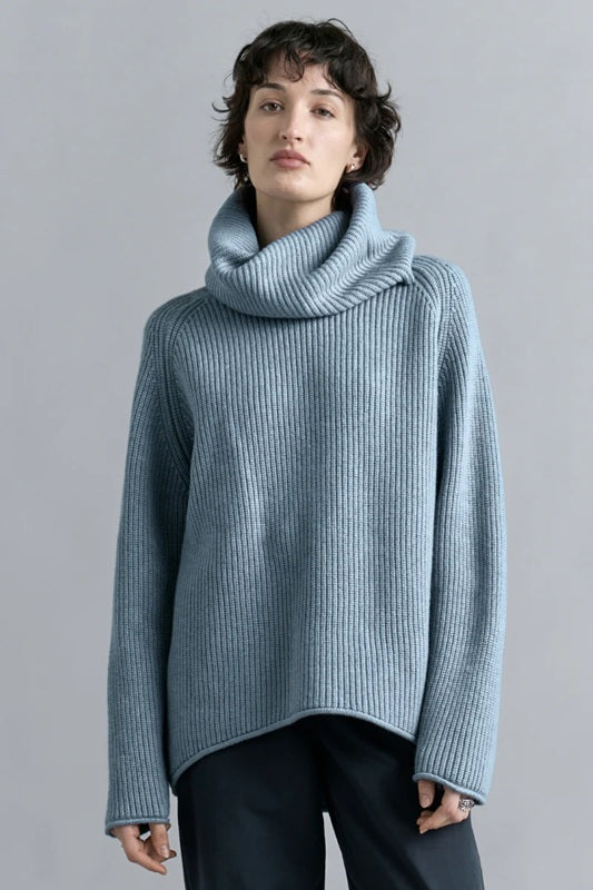 Merino knit Sweater – Ice Blue