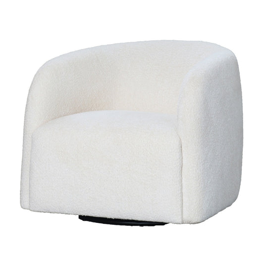 Boucle Swivle Chair | Off White