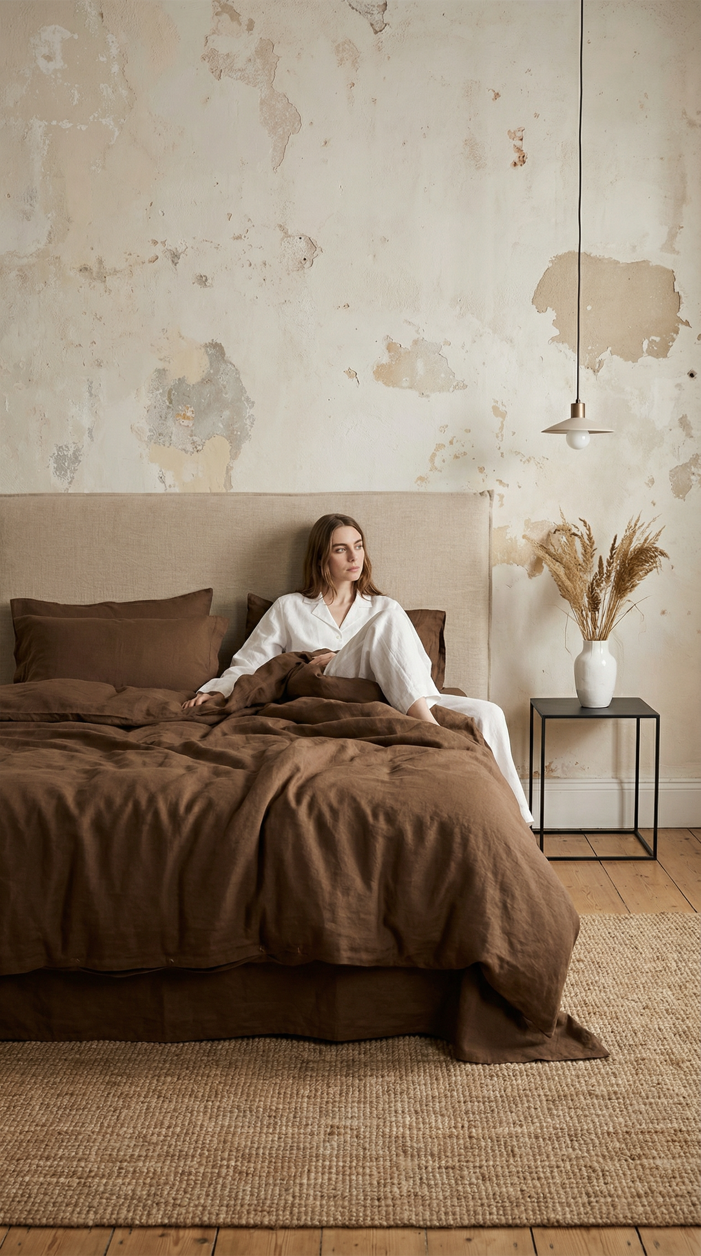 Linen Fitted Sheet | Café