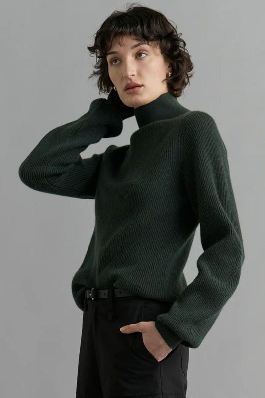 Cashmere Turtleneck Sweater – Forest