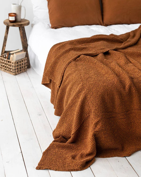 Waffle Blanket – Cinnamon