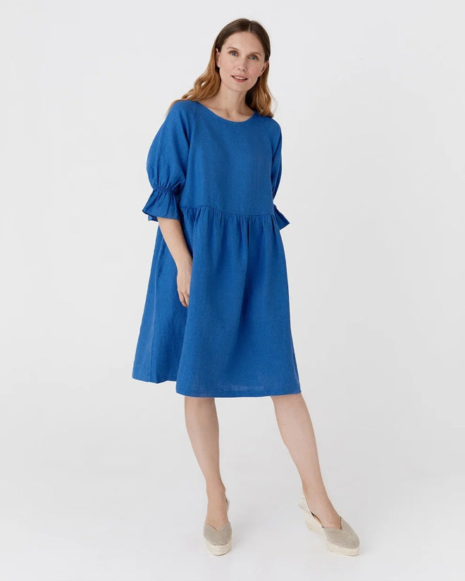 Oversized Linen Dress - Cobalt blue The Foxes Den Oversized Linen Dress - Cobalt blue The Foxes Den