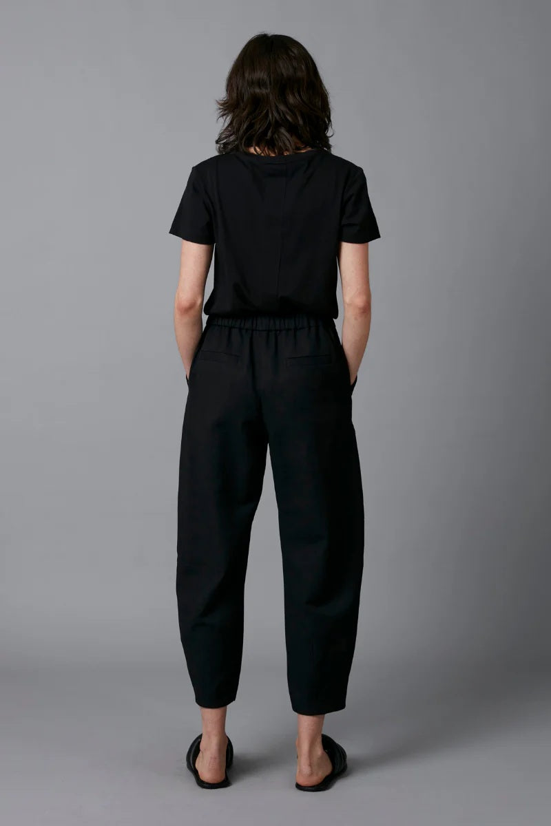 Linen Blend Pants - Black