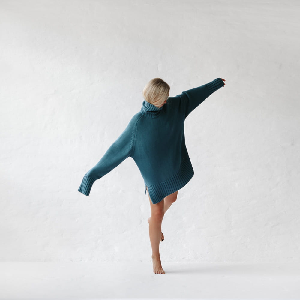 Turtleneck Sweater | Teal