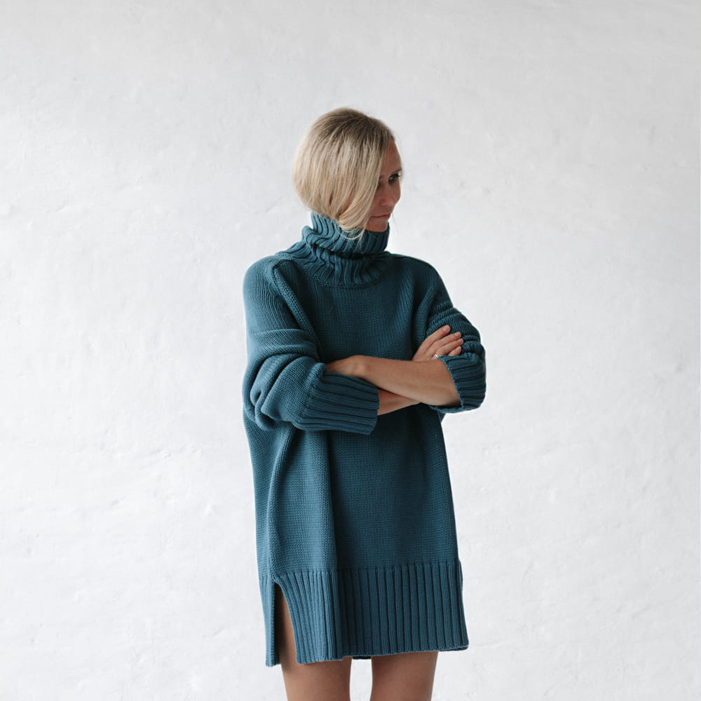 Turtleneck Sweater | Teal