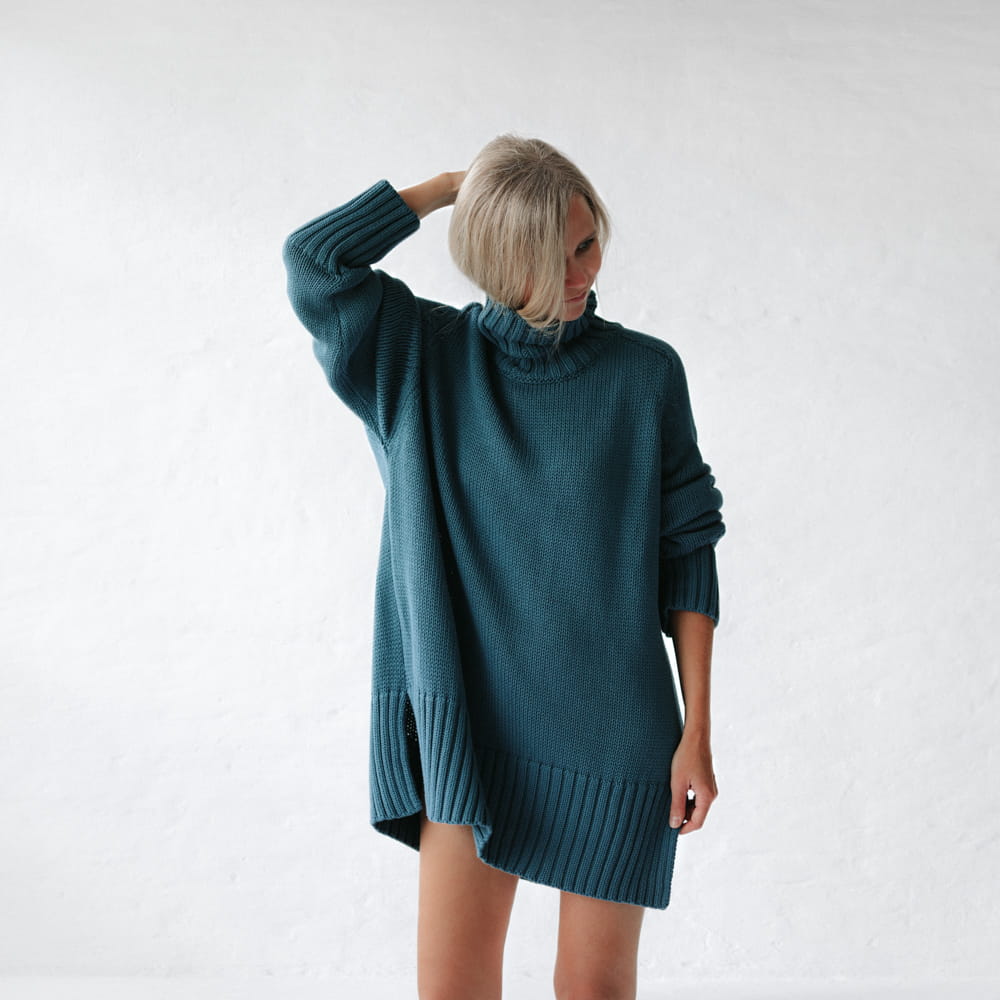 Turtleneck Sweater | Teal