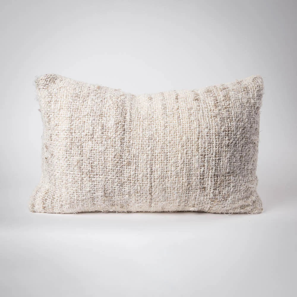 Hand Woven Linen Wabi Cushion | Ivory