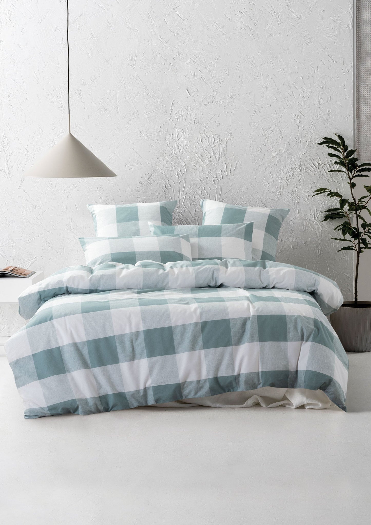 Aelia Duvet Cover Set | Duck Egg