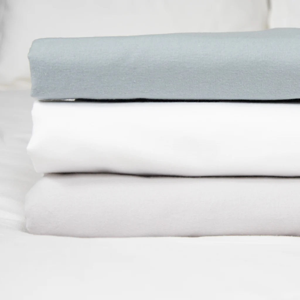 Luxe Flannelette Sheet Sets - Whi