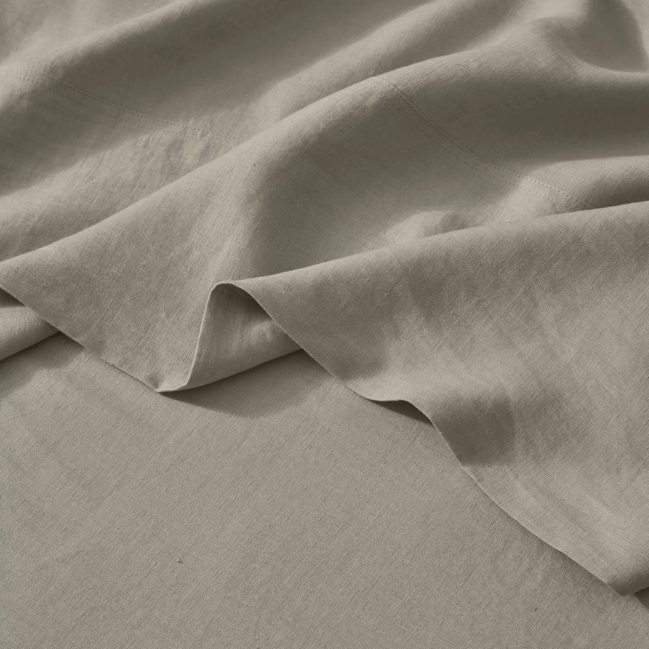 Linen Flat Sheet - Pebble
