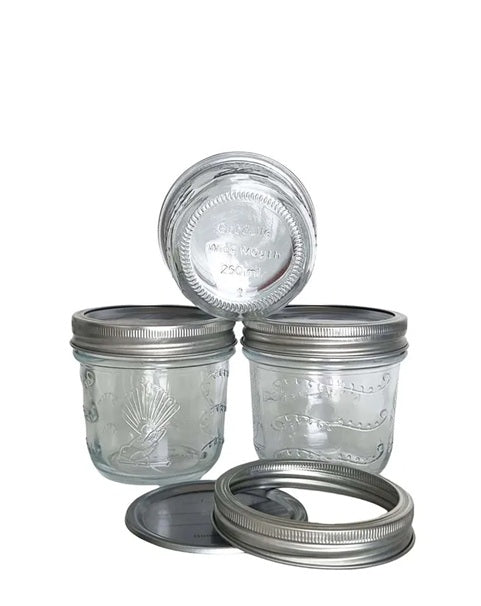 Glass Preserving Jar - 250ML ( 2 piece lid )