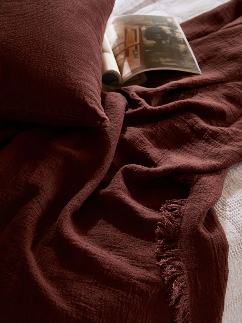Handloomed Linen Cushion - Maple