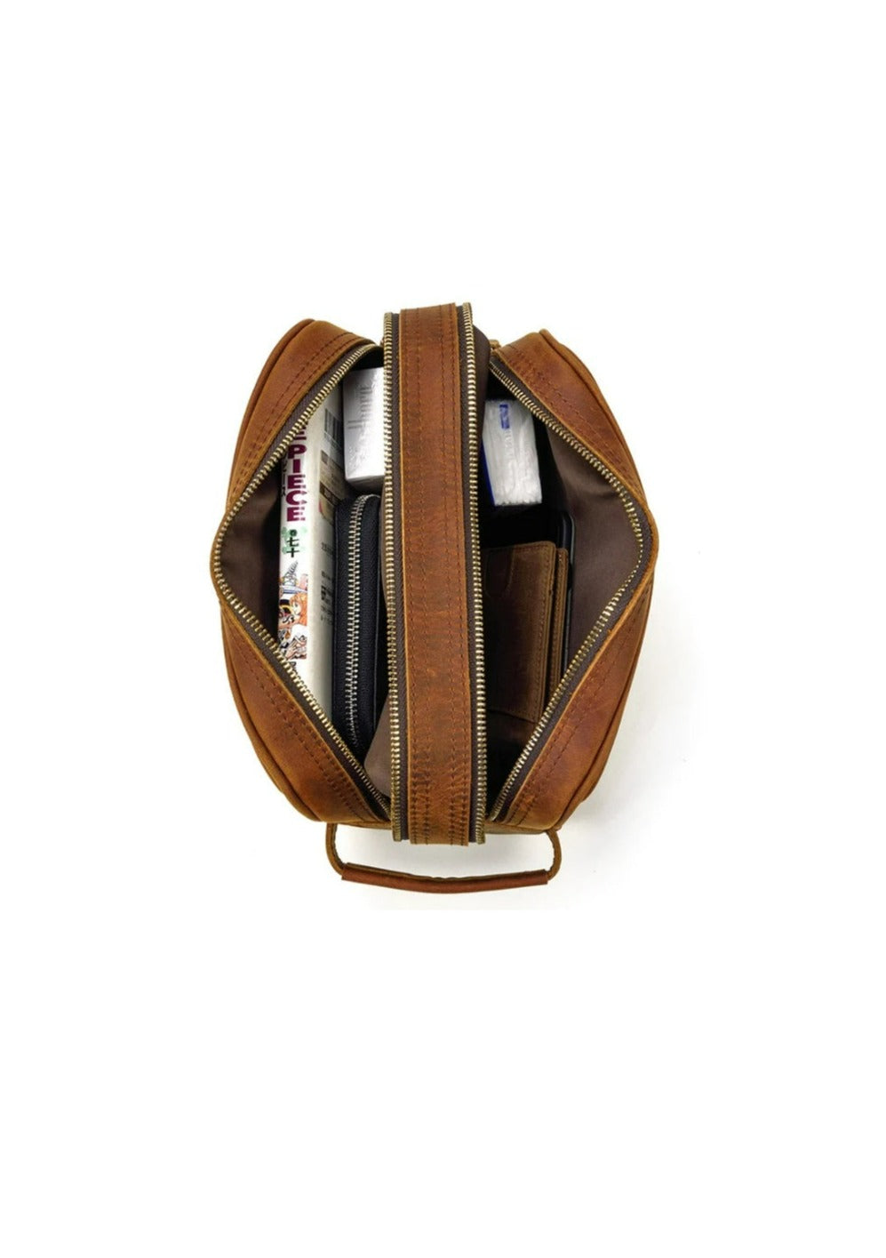 Mens Leather Toilet Bag