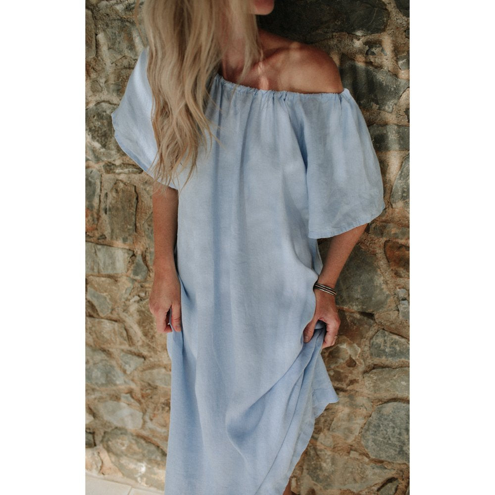 Breeze Linen Dress | Blue