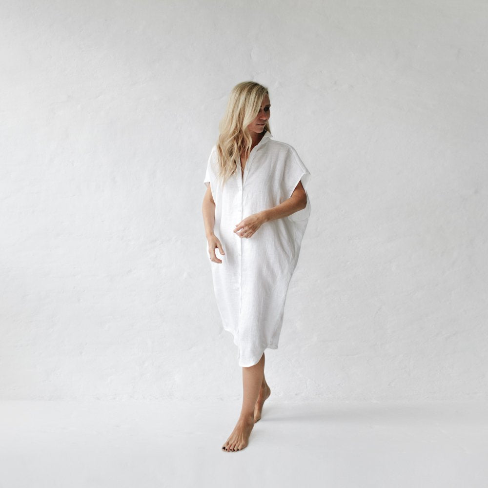 The Rei Linen Dress – White