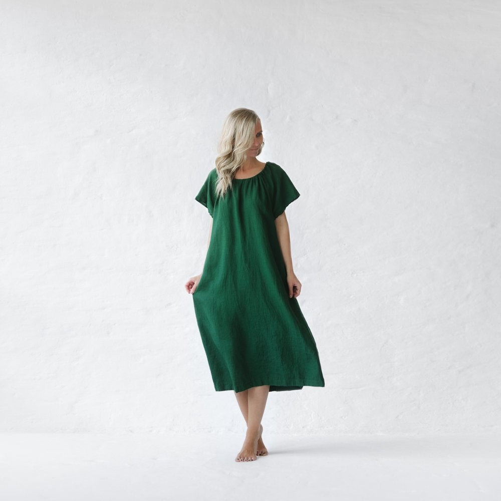 Breeze Linen Dress | Green