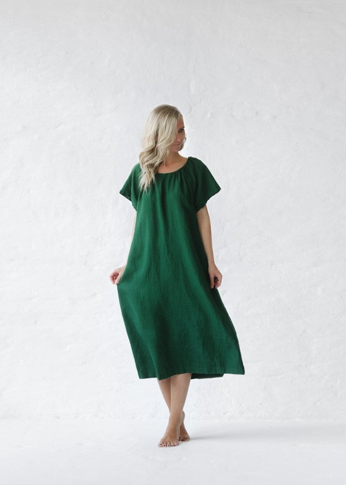 Breeze Linen Dress | Green