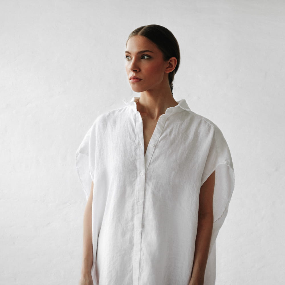 The Rei Linen Dress – White